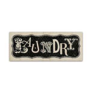 10 in. x 32 in. Room Signs I - Laundry by Pela Studio Floater Frame Typography Wall Art