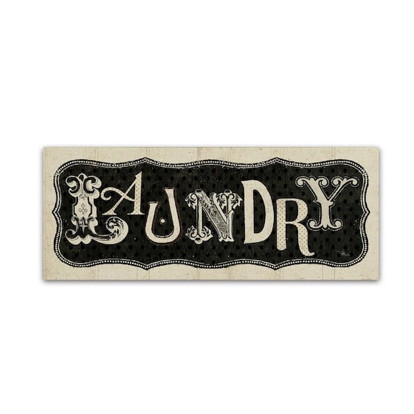 Trademark Fine Art 6 in. x 19 in. Room Signs I - Laundry by Pela Studio Floater Frame Typography Wall Art