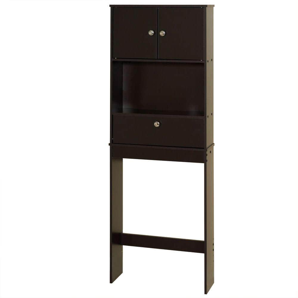 Zenna Home 23 In W X 651 In H X 738 In D Brown Over The Toilet Storage E9401ch The Home Depot