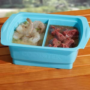 MR. BAR-B-Q 3-Piece Marinating Container, Strainer and Seal Tight Lid Set  Outdoor Kitchen Accessories 40408Y - The Home Depot