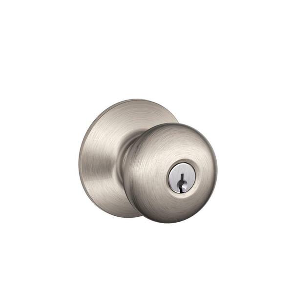 Schlage Plymouth Satin Nickel Keyed Entry Door Knob