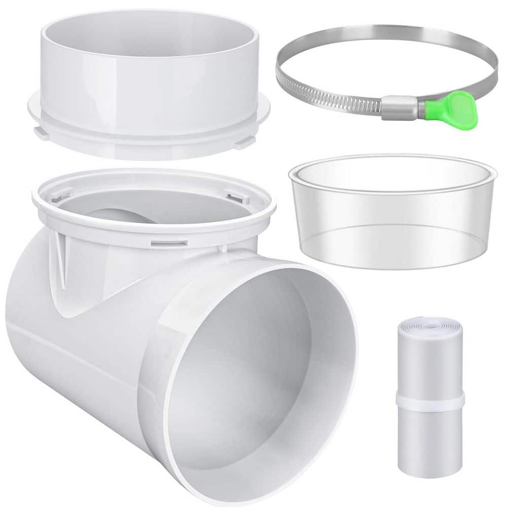 90 Degree Dryer Vent Tight-Fit Connector Elbow Kit, White ABS, 4 inch, 1-Pack price history on PriceWatchPro
