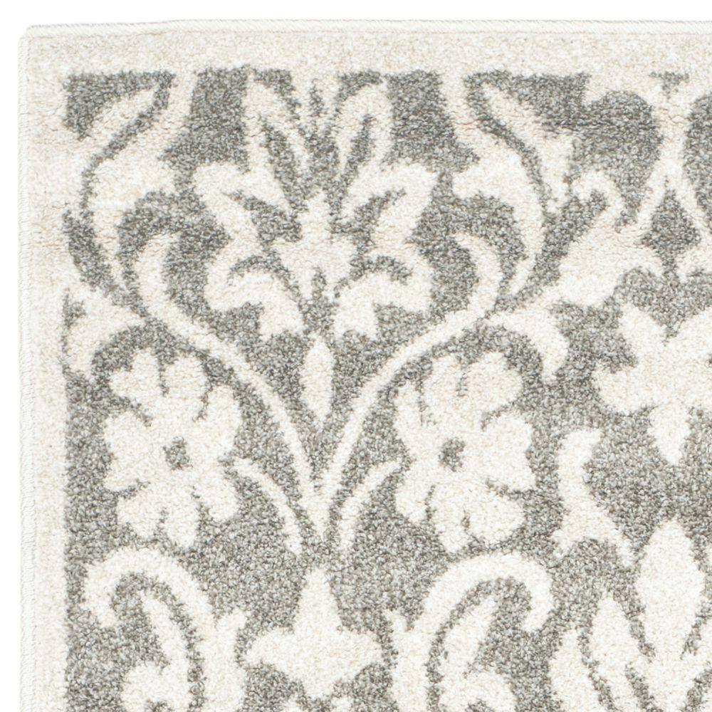 Elegant Amherst Dark Grey & Beige 3' x 5' Geometric Area Rug