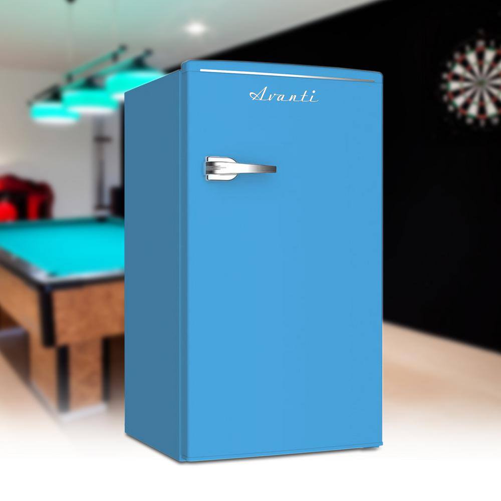Robin's Egg Blue Compact Retro Mini Fridge with Glass Shelves