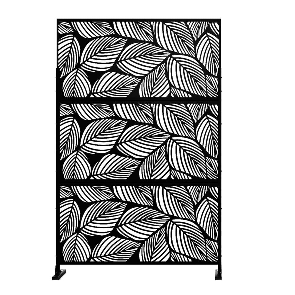 FENCY 76 in. x 47 in. Laser Cut Metal Outdoor Wall Art Privacy Screen A