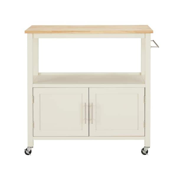 Easy Goods Living Margo Easy White Service Kitchen Cart SKEGL19470EW