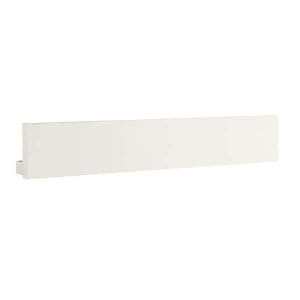 SIMPLY WOODMARK PRO Shaker Full Overlay 94 in. W x 3 in. H Starter Molding in Linen White