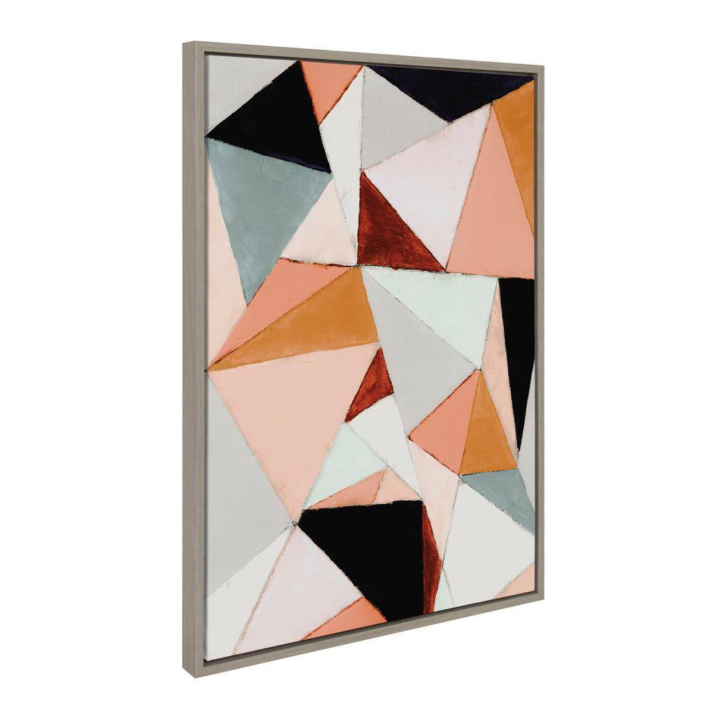 Geo Abstract Multicolor Canvas Print with Polystyrene Frame