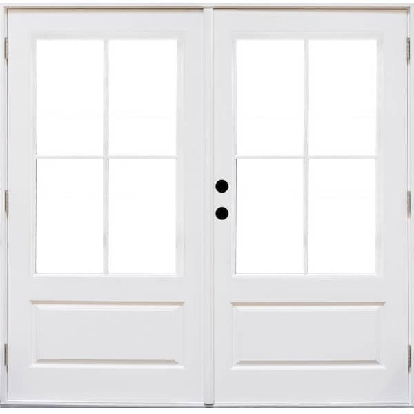 MP Doors 72 in. x 80 in. Fiberglass Smooth White Right-Hand Outswing ...