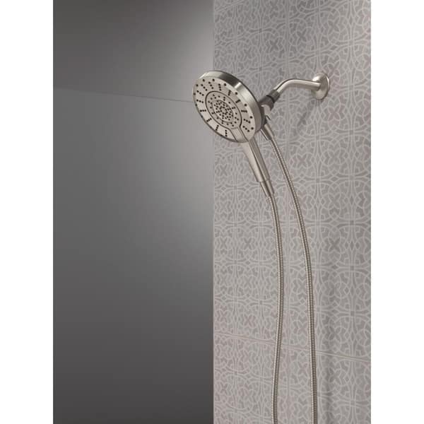 In2ition ProClean 5-Spray Wall Mount Dual Fixed and Handheld Shower Head in Spotshield Brushed Nickel