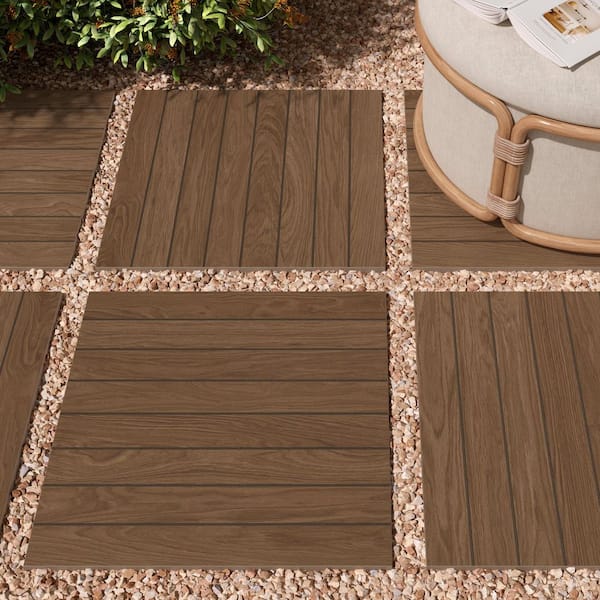 Corso Italia Selva Brown 24 in. x 24 in. x 0.75 in. Wood Look