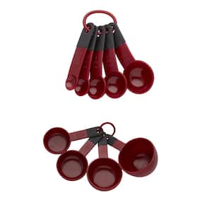 9-Piece Red Classic Measuring Cups And Spoons Set
