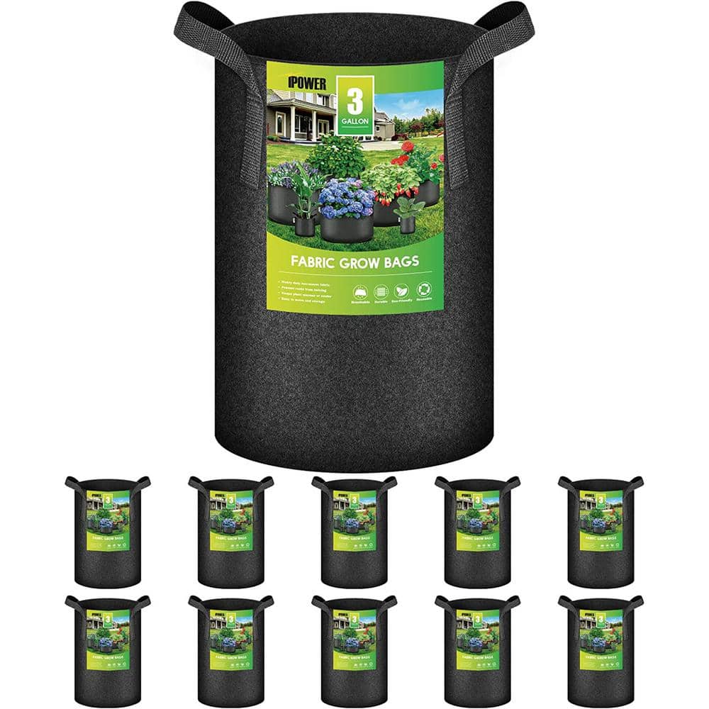 DripGrows Heavy-Duty 15-Gallon Fabric Pots, 10-Pack (W/O Handles) - Netafim  Drip Irrigation Assemblies and Accessories