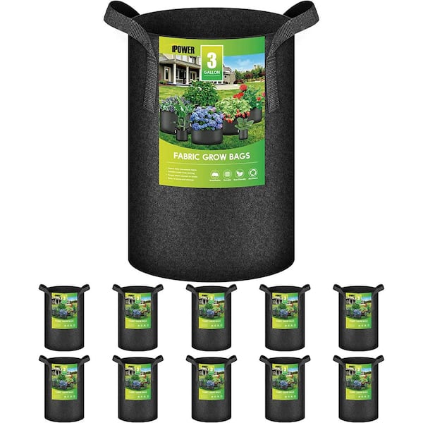GreenTiger Tall Grow Bags, 6-Pack 10 Gallon Grow Pots with Handles,  Improved 320G Thickened Aeration Fabric Deep Plant Growing Bags, Designed  for