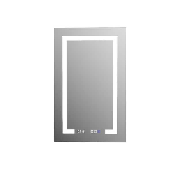 Hans 20 in. W x 32 in. H Rectangular Aluminum Medicine Cabinet with Mirror