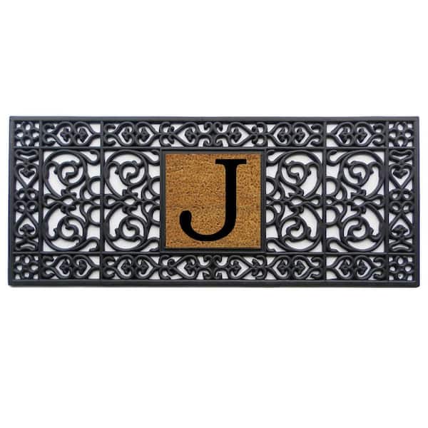 Calloway Mills 17 in. x 41 in. Rubber Monogrammed J Door Mat