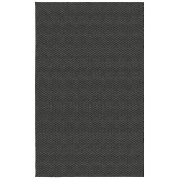 Garland Rug Medallion Cinder Gray 4 ft. x 6 ft. Casual Tufted Solid Color Checkered Polypropylene Area Rug