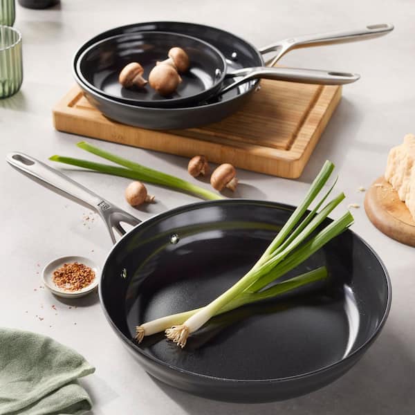 ZWILLING Motion Ceramic Hard Anodized 3-Piece Black Aluminum