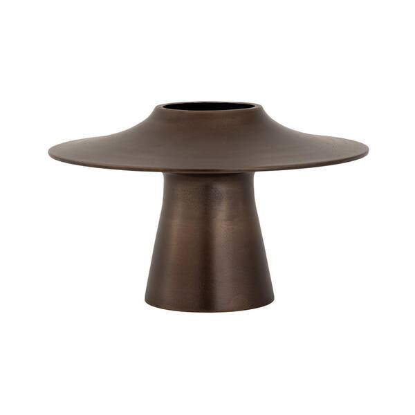 Unbranded Ayala Aluminum 25.4 in. Decorative Vase in Bronze - Small