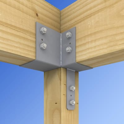 Wood to Wood - Post Cap Connectors - Post Brackets - The Home Depot