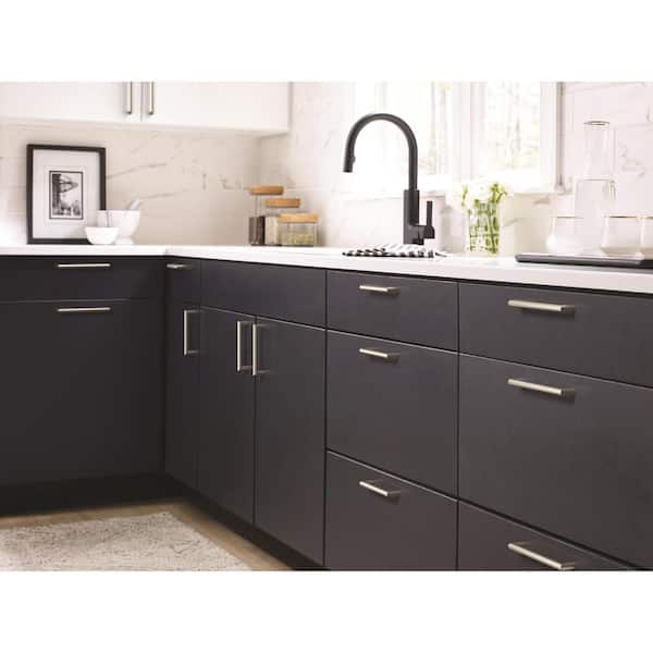 Revolve 3-3/4 in. (96mm) Modern Satin Nickel Bar Cabinet Pull