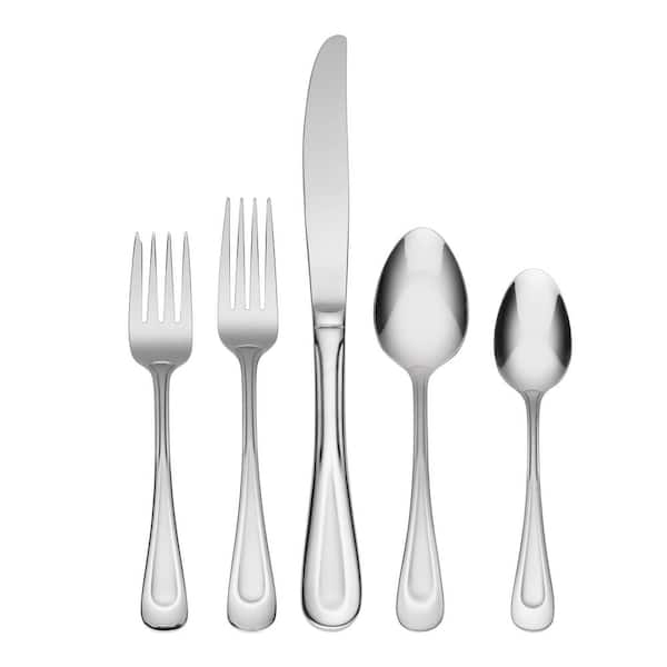 Satin Sand Dune 20-Piece Silver 18/0 Stainless Steel Flatware Set (Service For 4)
