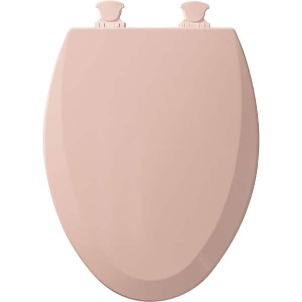 Venetian Pink Bemis 1500EC 063 Wood Elongated Toilet Seat With Easy Clean & Change Hinge 