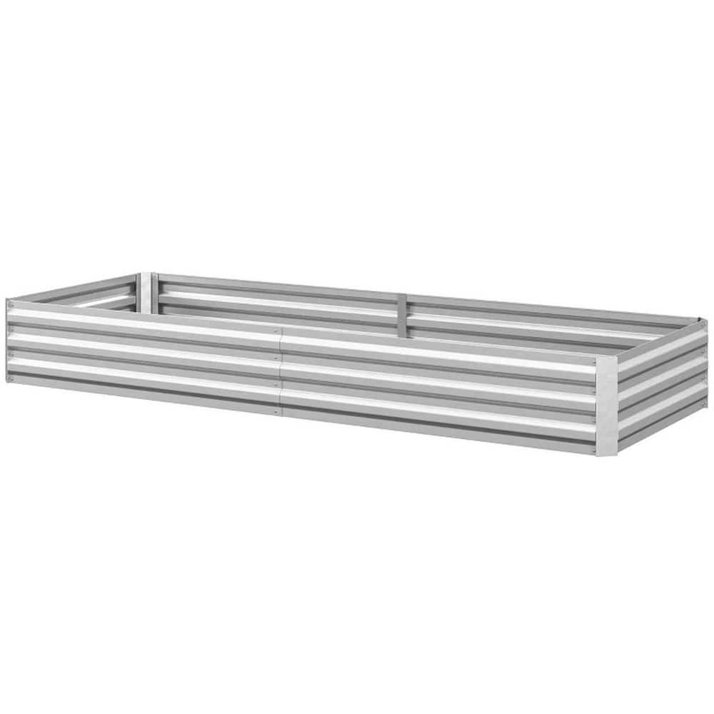 Silver Galvanized Steel Raised Garden Bed Planter Box with Open Bottom Drainage (95 in. L x 35.75 in. W x 11.75 in. H) price history on PriceWatchPro