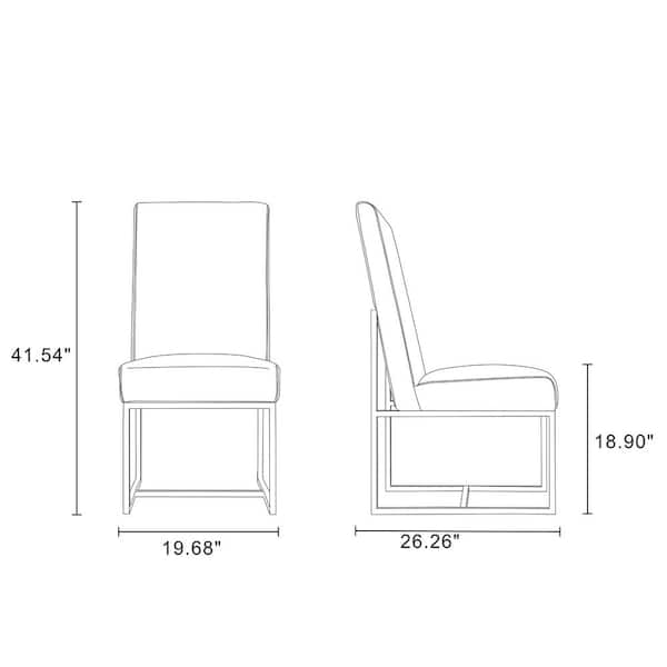 Dining chair dimensions online mm