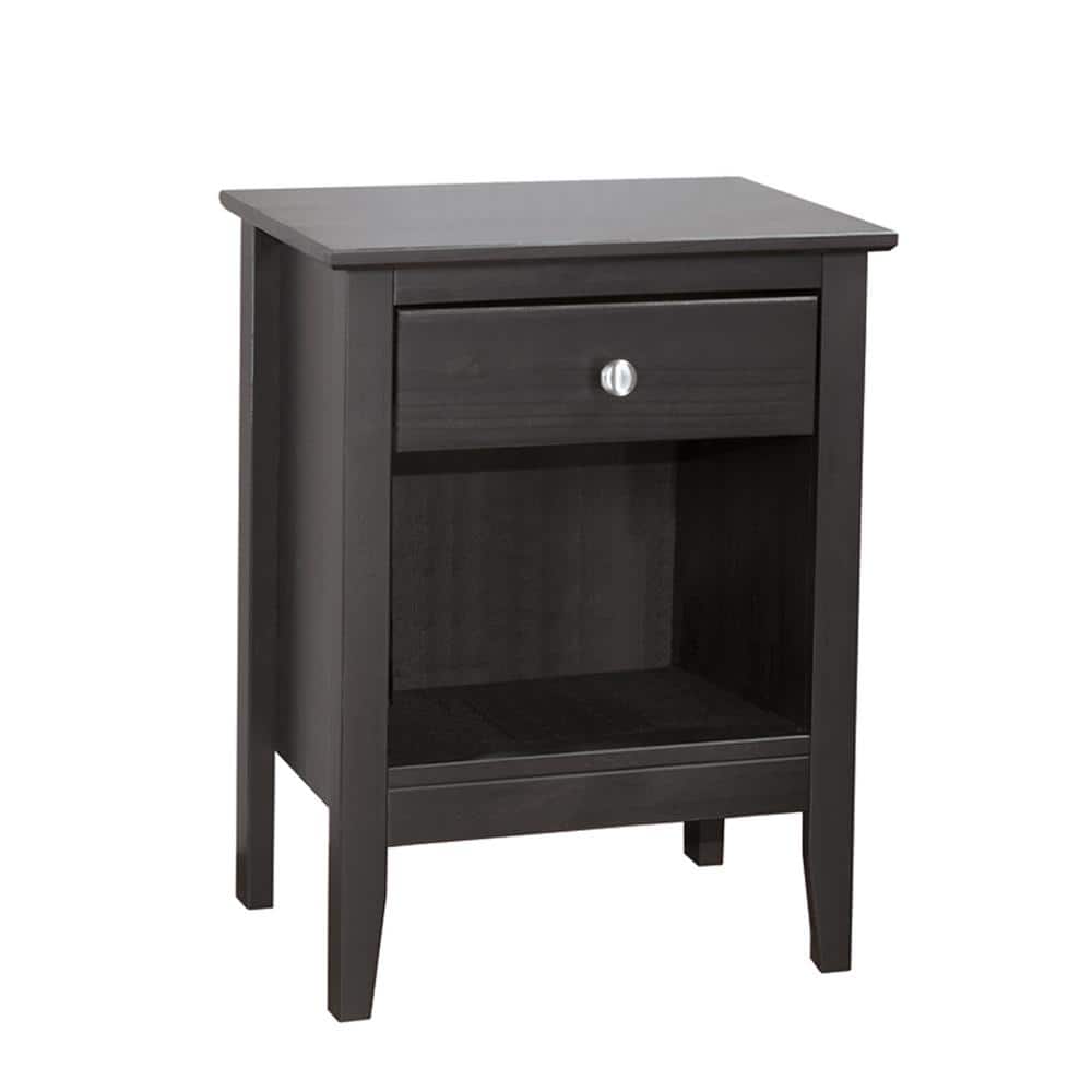 Easy Pieces 18.75 in. W White Rectangle Solid Wood Single Drawer End Table with Cubby - thumbnail 5
