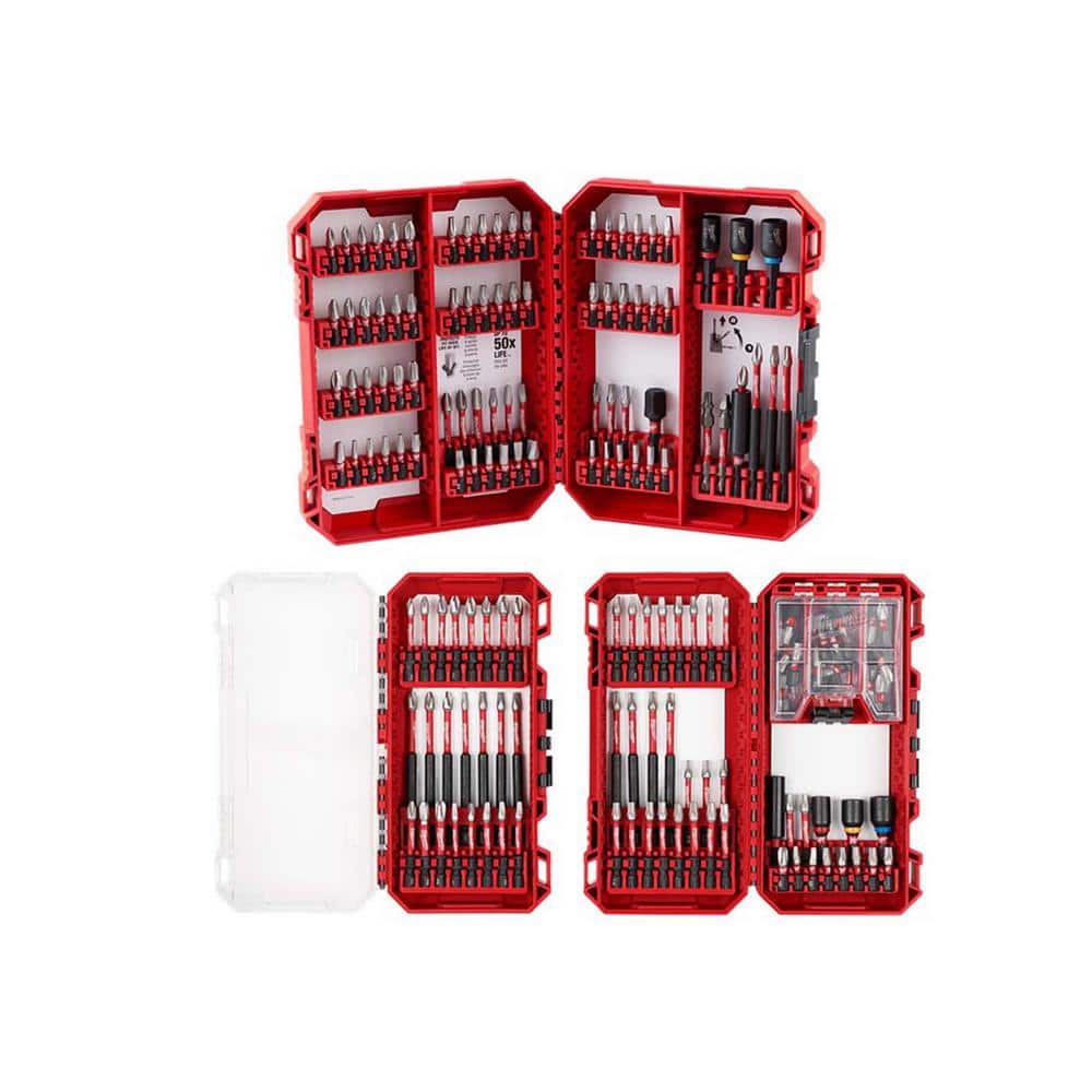 MILWAUKEE SHOCKWAVE Impact Duty Alloy Steel Screw Driver Bit Set (180-Piece) (48-32-4094-)