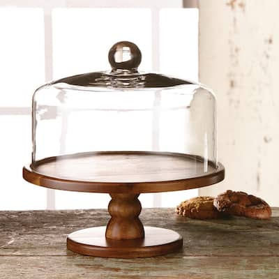 glass cake dish with lid