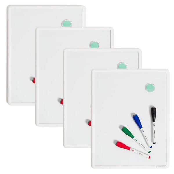 U Brands 11 in. x 14 in. Contempo Magnetic Dry Erase Board Bundle,  4-Boards, 16-Markers, 4-Magnets 3132U00-01 - The Home Depot