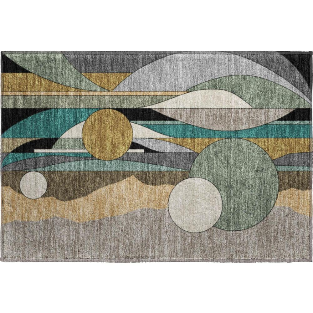 Mayfield Premium Machine Washable Abstract AMF2252 Taupe 2 ft. x 3 ft. Accent Rug price history on PriceWatchPro