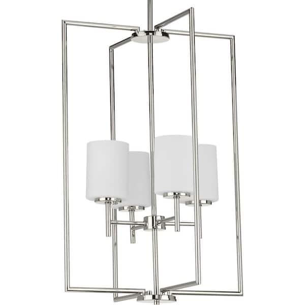 Progress Lighting Replay 4-Light Polished Nickel Foyer Pendant P500206 ...