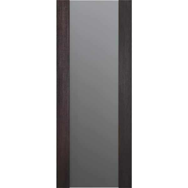 Belldinni Vona 202 24 in. x 80 in. Solid Composite Core Full Lite Frosted Glass Veralinga Oak Prefinished Wood Interior Door Slab