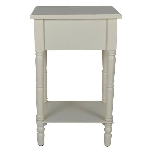 Decor Therapy Bailey Bead Antique White, Decor Therapy Side Table Satin Black