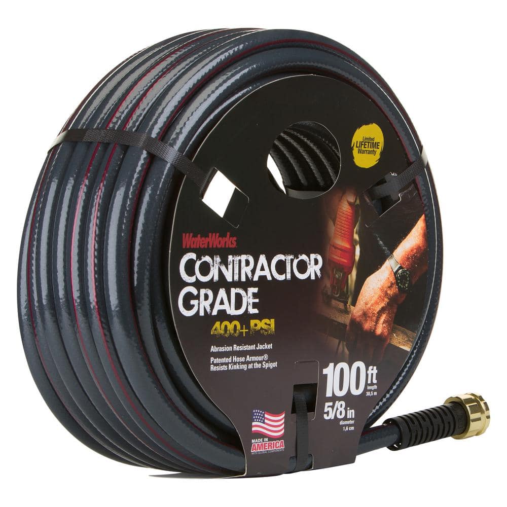 Heavy Duty Contractor Water Hose 5/8 In X 100 Ft Commercial Professional Grade