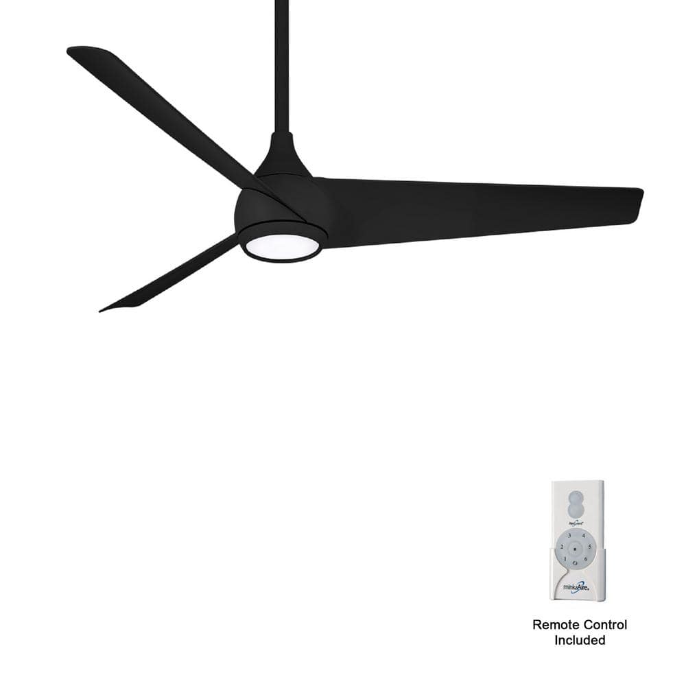 MINKA-AIRE Twist 52 in. Integrated LED Indoor Coal Smart Ceiling