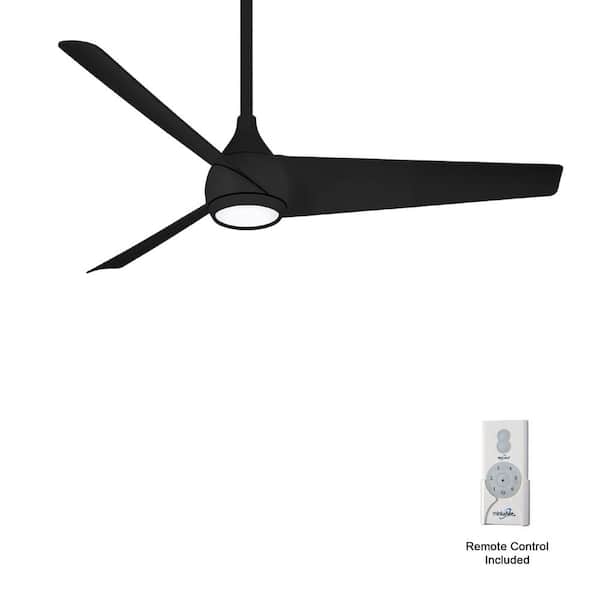 MINKA-AIRE Twist 52 in. Integrated LED Indoor Coal Smart Ceiling Fan with Remote Control
