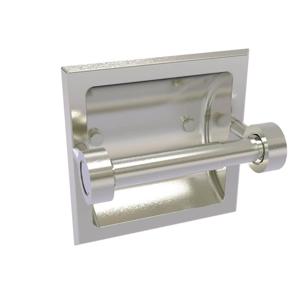 Satin Nickel Recessed Wall Mounted Toilet Paper Holder