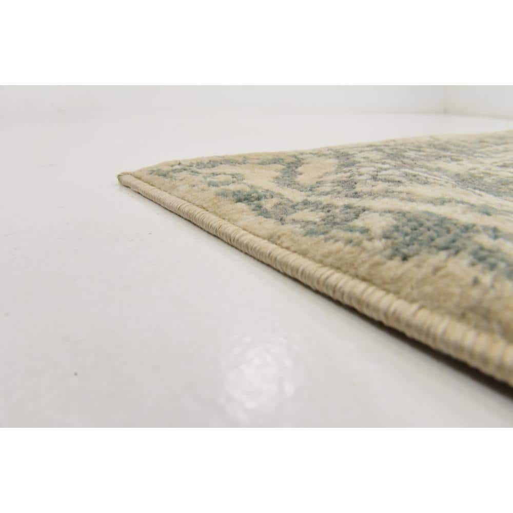 Gray Abstract 9' x 12' Synthetic Rectangular Area Rug