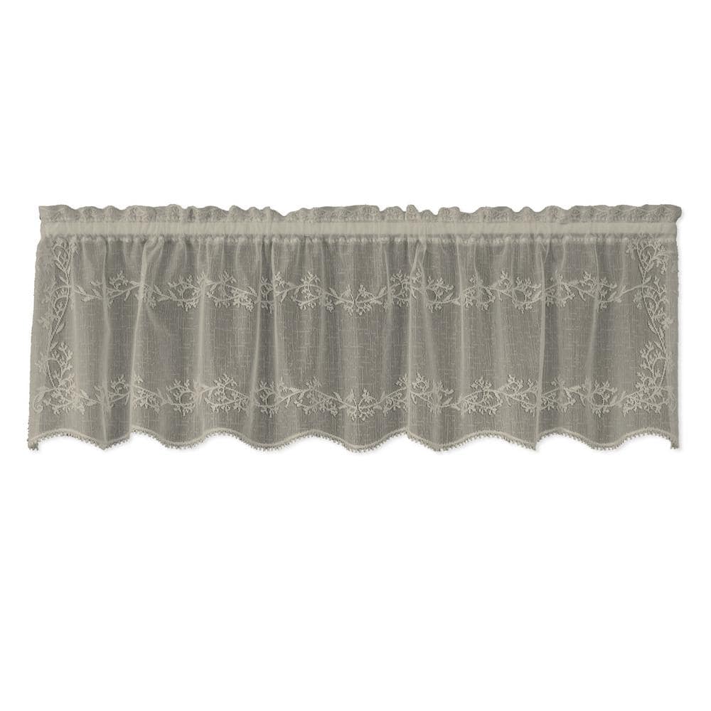 Heritage Lace Sheer Divine 16 in. L Polyester Valance in Flax 8220X ...