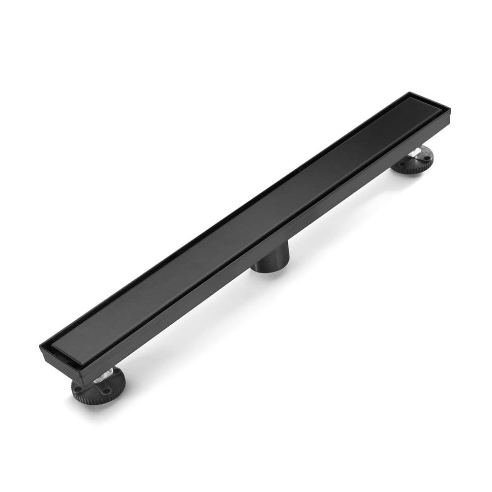 24 in. 304 Stainless Steel Linear Drain for Fast Drainage, Floor Drain for Bathroom in Matte Black price history on PriceWatchPro