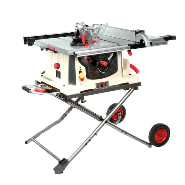 Jet 15 Amp 10 in. Professional Jobsite Table Saw with Rolling Stand, 115-Volt, JBTS-10MJS