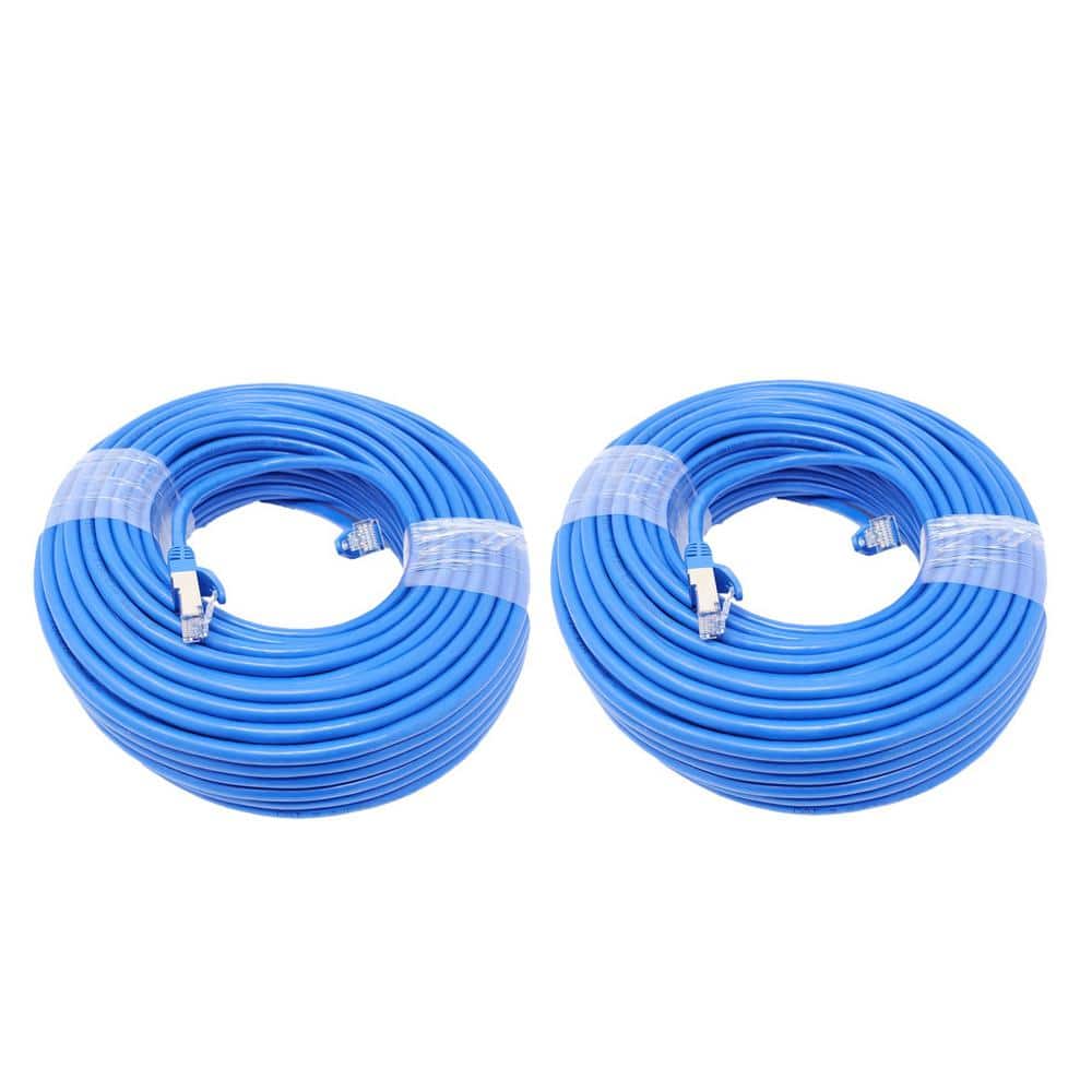 100 ft. CAT 7 (S-FTP) (26AWG) Double Shielded RJ45 Snagless Ethernet Cable, Blue (2-Pack) price history on PriceWatchPro