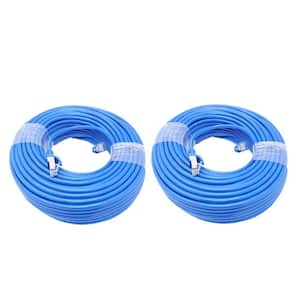 100 ft. CAT 7 (S-FTP) (26AWG) Double Shielded RJ45 Snagless Ethernet Cable, Blue (2-Pack)