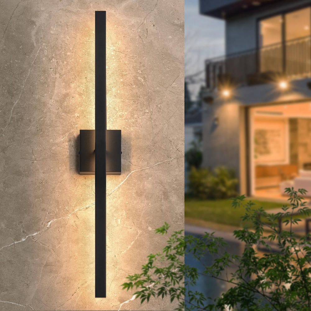 Barry 2-Light Modern Integrated LED Black Outdoor Wall Sconce price history on PriceWatchPro