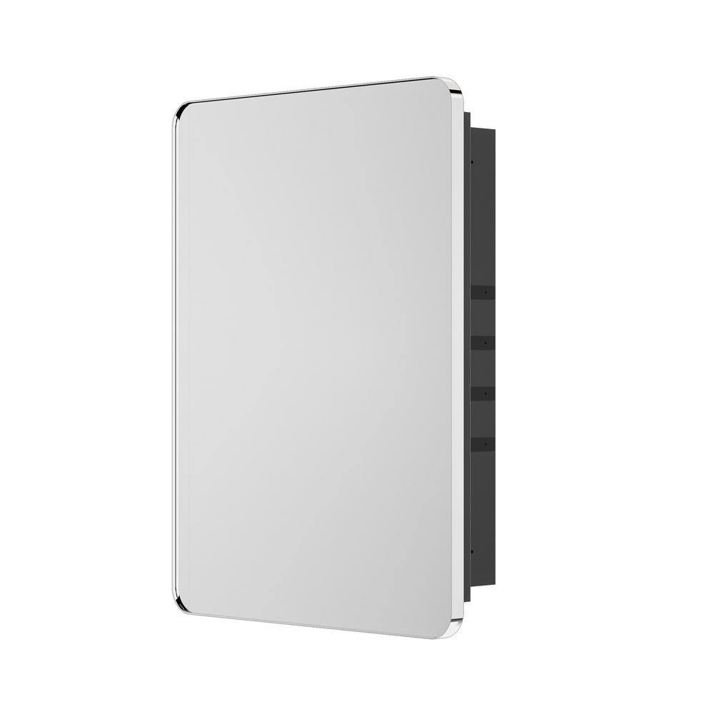 KeonJinn 24 in. W x 32 in. H Rectangular Chrome Aluminum Alloy Framed