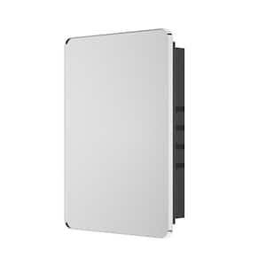 24 in. W x 32 in. H Rectangular Chrome Aluminum Alloy Framed Recessed/Surface Mount Medicine Cabinet with Mirror